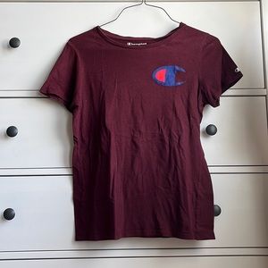 Maroon Champion crop tee